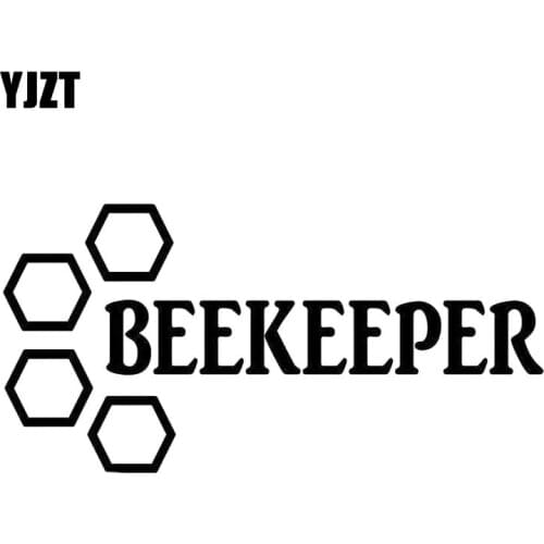 YJZT 16X8CM BEE KEEPER BEEKEEPER Originality Vinyl Decal Black/Silver Car Sticker Car-styling S8-0877