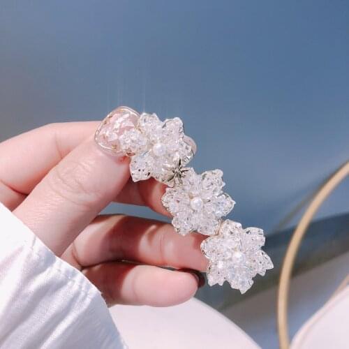 Fashion Rhinestone Feather Hair Barrette Hair Clip Hairpin Girls Shining Crystal Hair Accessories Women Headdress Wholesale