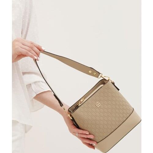 Womens Shoulder Bag Medium Size Fustel beige