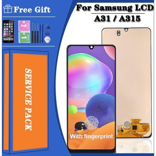 6.4'' SUPER AMOLED For Samsung Galaxy A31 A315 LCD Display Touch Screen Digitizer LCD For Samsung A31 A315 Display Replacement