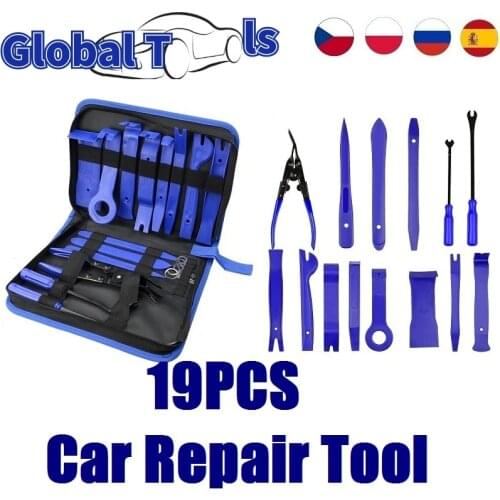 19pcs DIY Auto Hard Plastic Repair Tool Kit Car Radio Panel Trim Dashboard Removal Set Hot Sale Car Pry Disassembly Tool