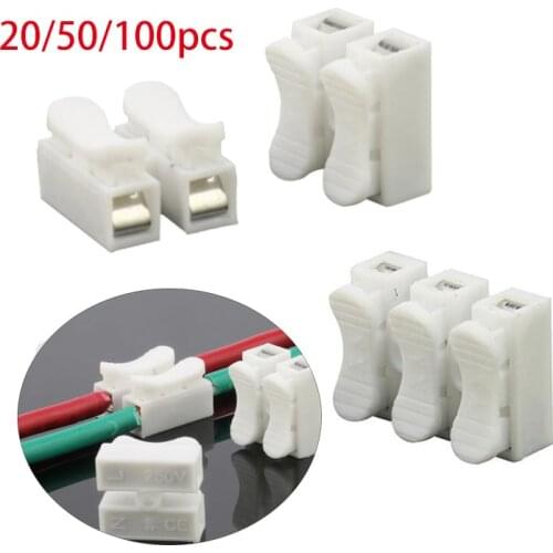 20mm CH-2 CH-3 Spring Wire 2 3 Pins Electrical Cable Terminals Wire Connectors CH2 CH3 Quick Splice Lock Wire Terminal