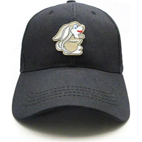 2021 Rabbit Animal Embroidery Cotton Baseball Cap Hip-hop Cap Adjustable Snapback Hats for Men and Women 274