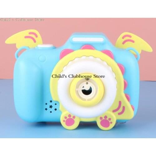 2021 New Summer Cartoon Cute Children Camera Bubble Machine Outdoor Sports Electronic Music Toy Birthday Gift Soap Bubble Toy