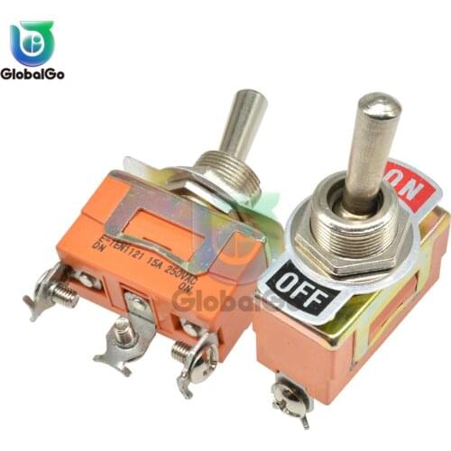 29*14.5MM 250V 15A Toggle Switch Rocker Switches 3PIN 2Pin On-Off On-Off-On Copper Contact Shaking Head Power Switch