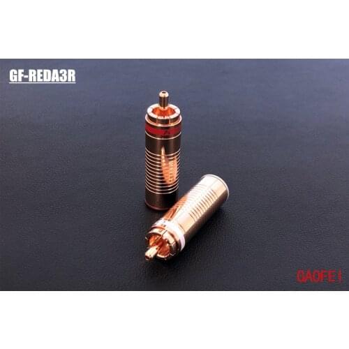 4pcs GAOFEI audio cable copper/rhodium-plated RCA plug without welding