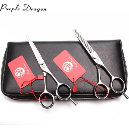6" 17cm Purple Dragon 440C Dog Grooming Scissors Straight Scissors Thinning Shears Professional Pet Scissors Animal Shears Z1021