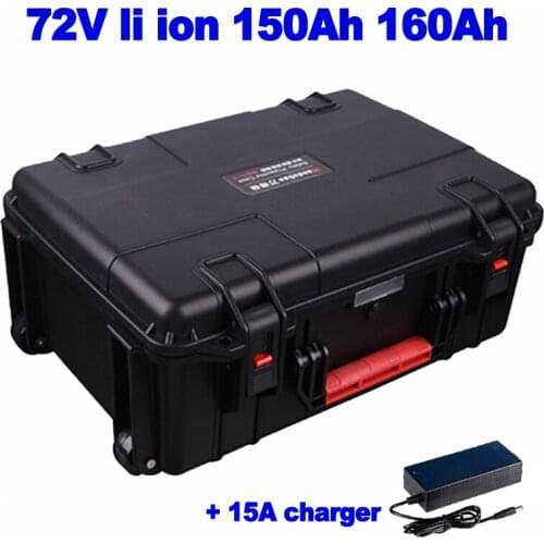 Promotion 72V 150Ah 160Ah lithium li ion battery pack for AGV food truck street sweeper EV RV forklift polymer lipo +15A charger