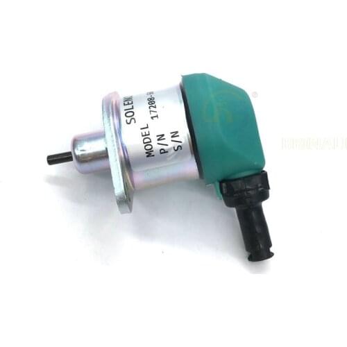 For KUBOTA 17208 17208-60016 Flameout solenoid valve Engine flameout switch excavator accessories