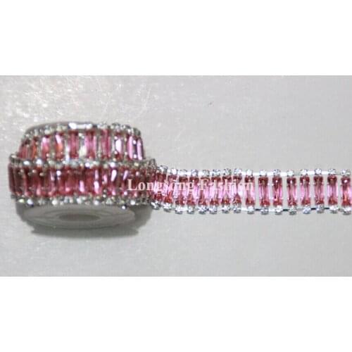 Free Shipping 5 yards Acrylic and Rhinestone Trim, Rhinestone Bridal Applique,,Wedding Applique,Rhinestone Chain LSRT01101