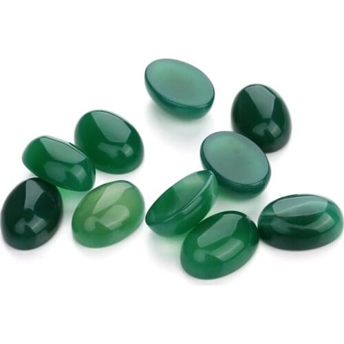 10pcs Natural Bulk Stone Beads 10x14mm 13x18mm 18x25mm CAB Flat Back Oval Cabochon Stone Beads for Jewelry Making Materials