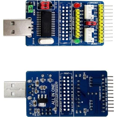 CH341A USB to SPI I2C IIC UART TTL ISP Serial Adapter Module EPP/MEM Converter For Serial Brush Debugging RS232 RS485