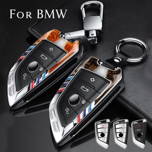 Zinc Alloy Smart Remote Car Auto Key Case Holder Protector Accessories Cover For BMW 5 7 Series X3 X5 X6 Keychain Shell