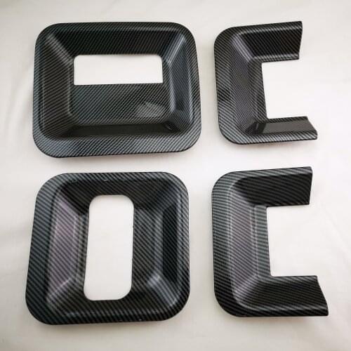 For Ford Transit Tourneo 2000-2014 Chrome plated/carbon fiber style Door Handles Bowl Cover ABS Plastic Chrome Plating 4PCS