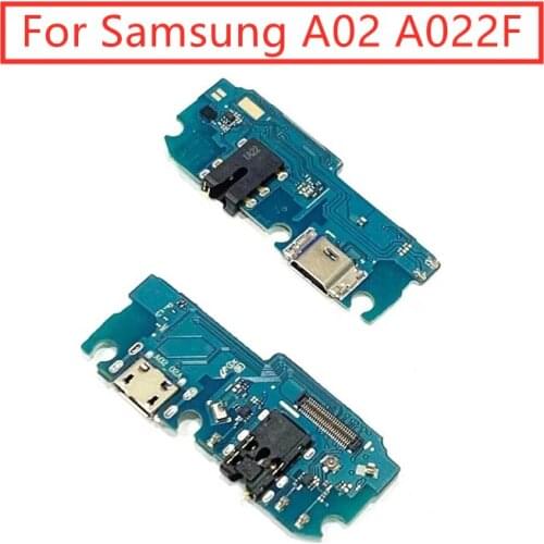For Samsung Galaxy A02 A022F USB Charger Port Dock Connector PCB Board Ribbon Flex Cable + Headphone Jack Audio Earphone