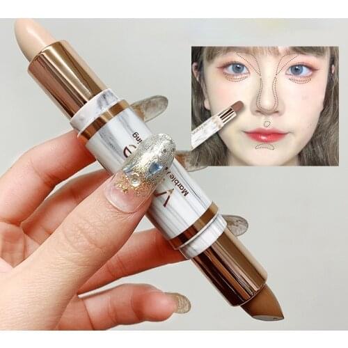Cy Double-Headed Contour Stick Highlight Nose Shadow Brightening Concealer Side Improve Skin Color Three-Dimensional Repair