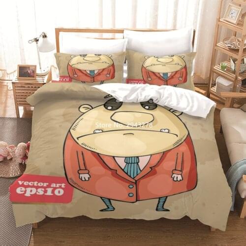 Cute Robot 3D Printed Bedding Set Fashion Down Duvet Covered Pillowcase Bedding Home Spin Suitable for Children Bedroom Decor