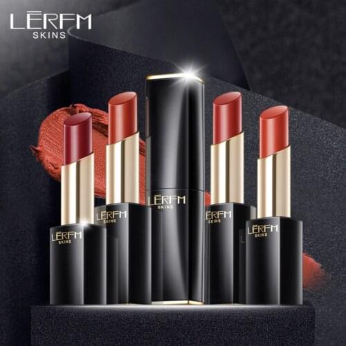 LERFM Ox blood Red Lipstick Classic Lipstick make-up Lip Gloss Lasting Moisturizing Not Easy to Fade moisturizing lip cosmetics