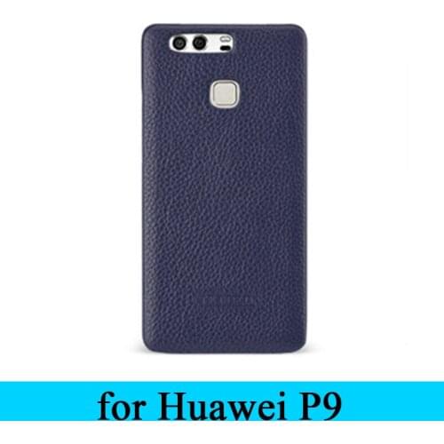 2017 Fashion Design Brand New Cover 100% Genuine Leather Skin Ultra-thin Back Protection Shell for Huawei P9 Case