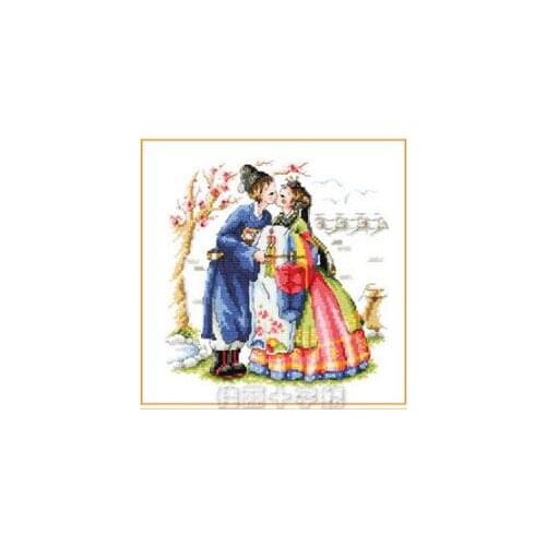 11/14/18/28/25/22/16ct Counted Cross Stitch Kit Korean Traditional Weddings Wedding Love SO