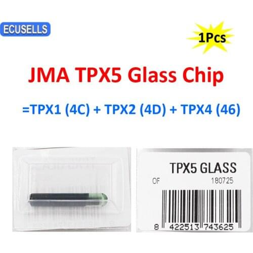 New TPX5 Transponder Glass Chip JMA Car Key Chips Cloner Clone Chip 3 In 1 = TPX1 ( 4C ) + TPX2 ( 4D ) + TPX4 ( 46 )
