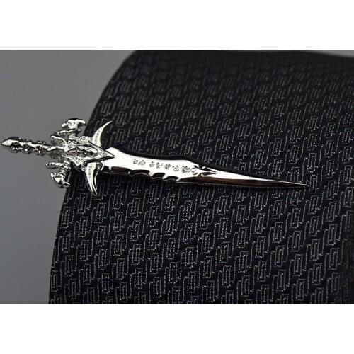 New Tie Clip Mens Unisex Trendy Accessories Gifts Personality Double-edged Sword Copper Tie Jewelry Necktie Bar Clips