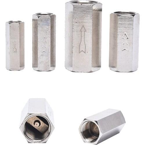1Pcs 1/8" 1/4" 3/8" 1/2" BSP Female Thread Brass Pneumatic Check Valve Full Port One Way Non-return Valve For Air Water Oil Gas