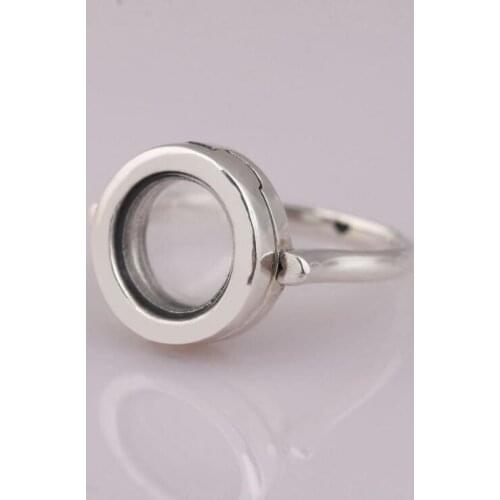 Original 925 sterling silver Pandora ring openable round glass ring female wedding ceremony gift exquisite jewelry