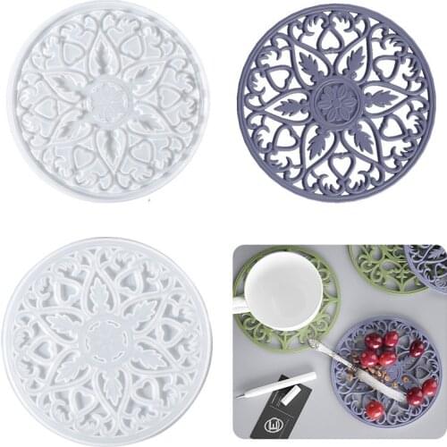 Coaster Crystal Epoxy Resin Mold Pattern Tray Cup Mat Silicone Mould For DIY Home Table Decoration Crafts Jewelry Making