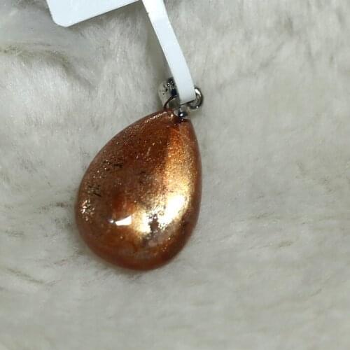 High Quality Flash Good Light Natural Genuine Orange Gold Sunstone Pendant 00414