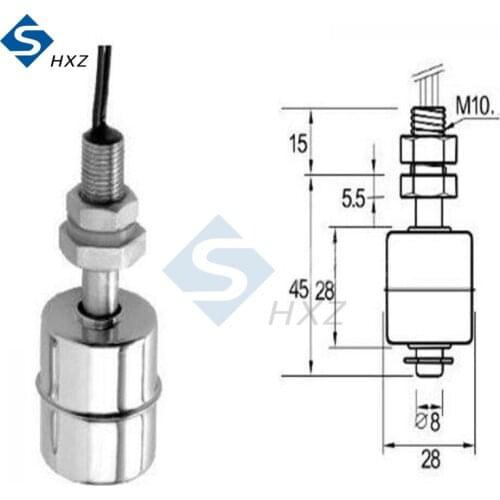 MINI Stainless Steel 45mm float Switch Indicator Vertical Water Level Sensor