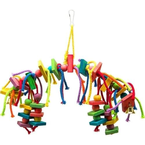 Bird Knots Block Chewing Toys-Parrot Toys&Large Bird Toys for Macaw African Greys Parakeets Cockatiels Conures Medium Cockatoo