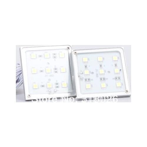LED Square Light Slim Panel 1.8w 9pcs of SMD5050 12VDC Input Accent Showcase Furniture Decorative Display Light 1pcs/lot