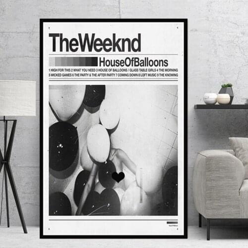 The Weeknd Star Boy R&B House Balloons Rap Music Album Canvas Paintings Posters and Prints Wall Art Pictures for Decor Frameless