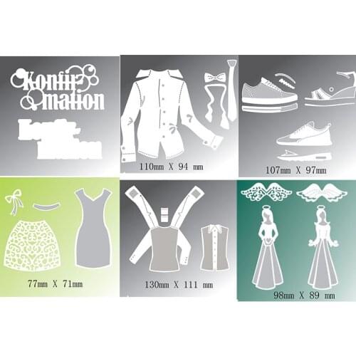Shoes Dresses Cloths Metal Cutting Dies For DIY Scrapbooking Photo Album Embossing Paper Cards Making Crafts