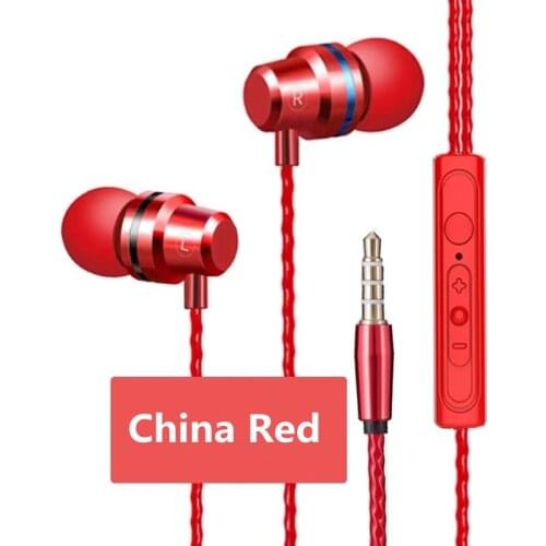 Earphone Universal 3.5mm In-Ear Stereo Earpiece Earbuds Built-in microphone High Quality HiFi Wired Earphones For Cell Phone