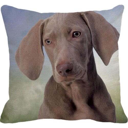 XUNYU 45cmx45m Animal Dog Weimaraner Pattern New Linen Comfortable Cushion Cover Living Room Sofa Decorative Pillow Cover YH021
