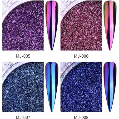 1 box of Holographic Laser chameleon powder Aurora mirror powder Nail art glitter Nail art decoration manicure accessories