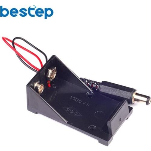 1PCS 5.5*2.1 mm 9V Battery Holder Box DC Plug Socket Battery Holder