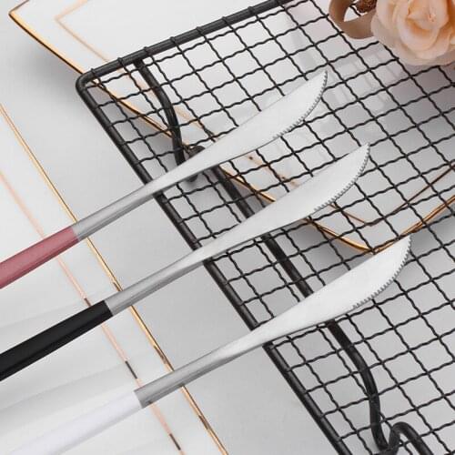 1Pcs Matte Silverware Flatware Tableware Dinner Knives Cutlery Set Dinnerware Wedding Party Kitchen Dinner Knives Dinner Set