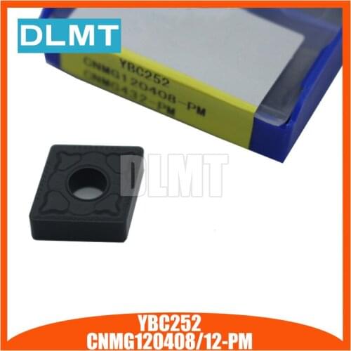 10Pcs tungsten carbide turning inserts CNMG 120408 PM for steel YBC252 cutting tool CNMG120412-PM YBC252 cnc plate