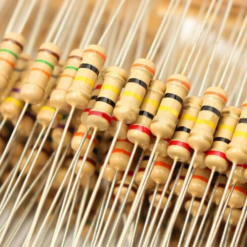 1000pcs 1~10M 1/2W 100 Values Assorted Carbon Film Resistors Assortment Kit