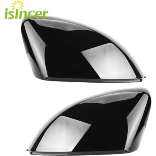 2pcs Replacement Side Mirror Cap Covers for Audi A3 S3 8V RS3 Glossy Pearl Black 2013 2014 2015 2016 2018 2017 2019
