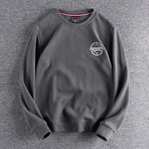 2021 Letter simple fashion hoodies mens autumn and Winter Youth round neck long sleeve top clothes 324