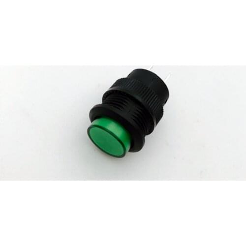20pcs 250v 3A 2pins R16-503B Green push button switch 16mm round shape non locking