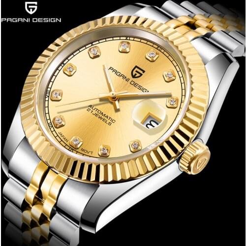 2021 New PAGANI DESIGN Gray Date Mens Mechanical Watches Top Brand Luxury Automatic Wrist Watch Men NH35A Movement Reloj Hombre