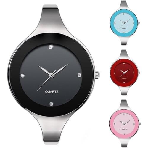 Hot Sale Fashion Women Watches All-Metal Strap Round Dial No Digital Analog Quartz Watch Ladies Wristwatch montre femme