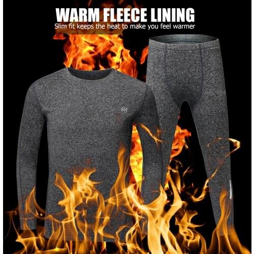 Children Winter Thermal Underwear Fleece Lining Thick Warm O Neck Long Sleeve Top Pants Long Johns Set thermal clothing child