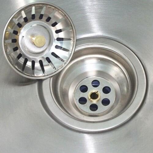New Home Stainless Steel Waste Plug Sink Filter Hair Catcher Drains Kitchen Sink Strainer Stopper Bathroom Accessories