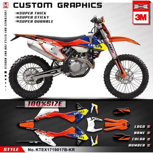 KUNGFU GRAPHICS Printed Self Adhesive Vinyl MX Sticker Kit for 125 150 250 300 350 450 500 EXC EXC-F XCW 2017 2018 2019
